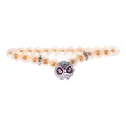 Ladies Bracelet Lancaster Jla Br Owl 1 Pe Silver Orange Zircons Sterling Silver 16mm