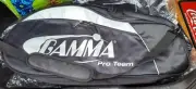 Gamma Pro Team Tennis Racquet Carrying Case Black Silver Carry & Shoulder Strap