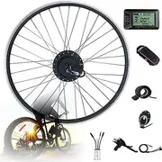 48V 250/350/500/1000/1500W Electric Bike Conversion Kit, Rear Wheel Electric Bicycle Motor Conversion Kit, E-Bike Cycling Hub,Ebike Conversion kit with LCD7U Display,350W-24in