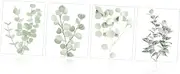 Cabilock 4pcs Plant Canvas Wall Art Bedroom Plant Wall Decors Wall Decorative Hanging Pictures Random Style