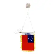 Samoa Flag Mini Banner / Western Samoa Double Sided Mini Samoa Car Window Flag