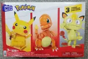 MEGA Pokemon Build And Show Kanto Region Trio with 3 Action Figures - 529pcs