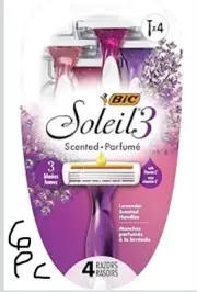 4 BIC Soleil Smooth Scented Women's Disposable Razor Pack Of 6 (24 Total)