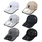 Breathable Baseball Hat for Unisex Sunshade with Fan Adjustable Beach Hat