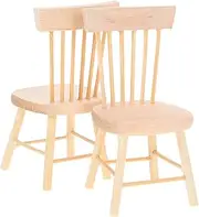 Vaguelly Scale Miniature Wooden Chair Tiny House Furniture for Graduation Projects Home Decor