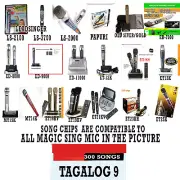 MAGIC SING Tagalog-9 Song Chip - 300 Tagalog & English Songs WITH SONG LIST