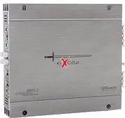 Excalibur X600.2-2 Channel Car Amplifier, 1200W Power, Variable Crossover, 2 Ohms