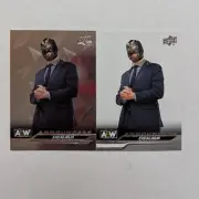 Upper Deck AEW 2024 Excalibur Diamond Plate Parallel + Base Card Lot. #92