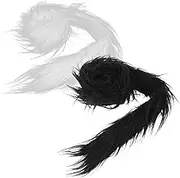 HOOTNEE Unique Diy Fox Mask Accessories Set 2pcs Plush Faux Fur Strips Faux Fur Trim for Craft