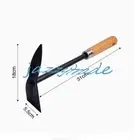 Wooden Handle Metal Hand Garden Tool Digging Hoe,black