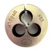 M3 X 0.5 X 1" OD "LEFT HAND" HIGH SPEED STEEL ROUND ADJUSTABLE DIE - NEW