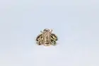 14k Solid Gold Yellow Buzzing Bee Threadless, Body Jewelry, Body Piercing