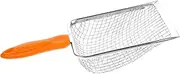 BCOATH Stainless Steel Cat Litter Scoop Cat Water Fountain Cat Litter Liners para Litter Disposal Trash Cat Tunnel Small Holes Cat Litter Scoop Non Pellet Trapper Clumping Starter Orange