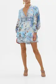 BUTTON FRONT FRILL DRESS AL MANIAL PALACE MEMOIRS