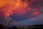 Landscape calbuco volcano eruptions ash clouds toxic Custom Gaming Mat Desk