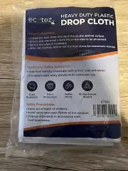 3 Pack 12 x 9 ft Extra Large Painter’s Plastic Drop Cloth Clear NEW