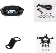 VA LCD Display 12000RPM Motorcycle Speedometer Color Universal Digital Odemeter Tachometer Adjustable Motorcycle Trip Meter(with Two Bracket)