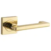 Baltimore Return Lever Square Rose Polished Brass