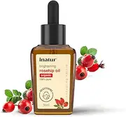 Inatur Rosehip Oil, Pure & Natural,Cold Pressed, Moisturising, Anti Ageing, Facial oil, brings glow30 ml