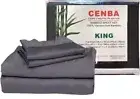 Bamboo Bed Sheet 4 Piece Bedding Set 100% Viscose from Bamboo Bed Sh Dark Grey
