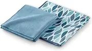 Norwex Basic Package, Teal & Leaves (1 enviro Cloth, 1 Window Cloth)