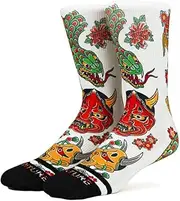 [Venture] Socks, Soft Athletic Ribbed Terry Loop Arch Support/Reinforced Heel and Toe For Skateboarding Crossfit Gym, IREZUMI, Small-Medium