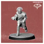 Spartan Praetor | Vermillion | Post Apocalypse FWW Wargaming 3D Printed Mini