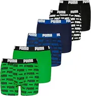 [PUMA] Children's Boxer Shorts Soft Organic Cotton Stretch Underwear Pack of 6