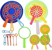 PERSELOSO 24Pcs Bubble Wand for Outdoor Bubble with Tray Fun Party Favors for Summer Activities Safe and Bubble Makers Present for Birthdays and Festivals