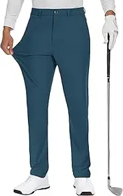 [JWM] Men's Golf Pant Stretch - Slim Fit Quick Dry Lightweight ABC Comfort Casual Dress Pants 30"/32" with 5 Pockets UPF50