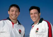 Rory Underwood with his brother Tony Underwood of England cir- Old Cricket Photo