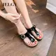 IELGY BIRKENSTOCK 2024 新款夏季厚底勃肯拖鞋女式搭扣夾式人字拖平底