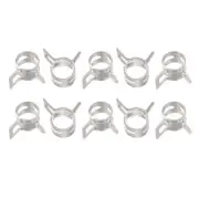 Spring Hose Clamp, 20pcs 65Mn Steel 7mm Low Pressure Air Clip, Nickel Plated