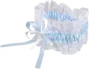 [LIFKOME] Elastic Leg Garter for Wedding Lace Garter for Women Bride Costume Accessory Garter Wedding Bride Sky-Blue