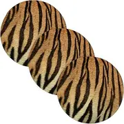 3 Pcs Kitchen Trivet Mat for Hot Pots and Pans 15in Cotton Thread Weave Heat Resistant Placemats for Crock Pot Hot Water Pad Tigers Gold Strip