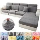 Jacquard Sofa Seat Cushion Cover Elastic Sectional Sofa Cover 1/2/3/4 Seater