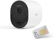 Arlo Go 2 3G/4G LTE Wireless Security Camera Outdoor, WiFi or SIM, Loud Siren, Spotlight, Night Vision, Local Storage (SD Card), Weatherproof, with Free Trial of Arlo Secure Plan, White