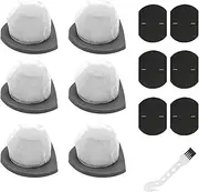 6 PACK 2033 Vacuum Filter Replacement fits for Bissell Featherweight Stick Lightweight Bagless Vacuum Cleaner Parts, 2033, 20331, 20333, 20334, 20336, 20339, 2033M, 6 Mesh Filters & 6 Foam Filters