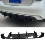 1PC Rear Bumper Diffuser Lip Bodykit Fit For Infiniti Q50 2014-17 Carbon Style
