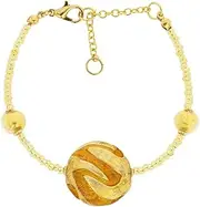 [Glass Of Venice] Murano Glass Royal Cognac Circle Bracelet