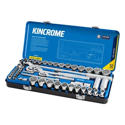 KINCROME 52 PCE 1/4" & 1/2" Drive METRIC & AF Socket Set & Accessories K28032