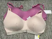 Calvin Klein Women's Pure Ribbed Lightly Lined Bralette-Choice-Pink-QF6439