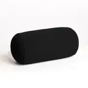 Microbead Bolster Pillow 7"x12" Squishy Flexible Comfortable Roll - Black