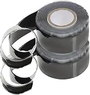 UTHCLO 2 Pack Waterproof Patch Seal Tape Black Flashing Tape for Pipe Leak Repair Self Fusing Rubber Tape Weather Seal Tape Easy to Cut