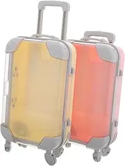 OSOLADY False Eyelash Storage Box Mini Suitcase Travel Organizer Case Plastic Trolley