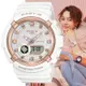 CASIO 卡西歐 BABY-G 多層次 珍珠光 金屬時標雙顯錶-白色 BGA-280BA-7A 防水100米