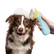Pet Bath Brush Shower Grooming Brush Cat Dog Massager Brush with Shampoo Dispenser