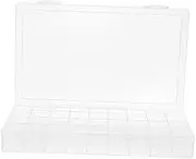 KAILIKETIY Clear Multi Organizer Box Compartment Bead Storage Container Lid Transparent Craft Box for Small Parts and Jewelry Organization