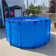 Canvas Fish Pond Pool, Foldable Water Storage Pond, Pool Above Ground with Durable Framed, for Fish Farming, Aquatic Products Breeding Pond(1.5x0.8m)