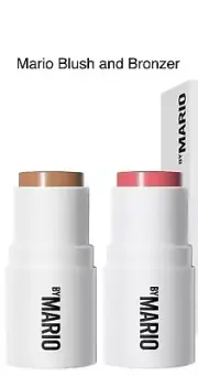 MakeUp By Mario Mini Sculpt & Pop Set blush Bronzer stick brush NEW